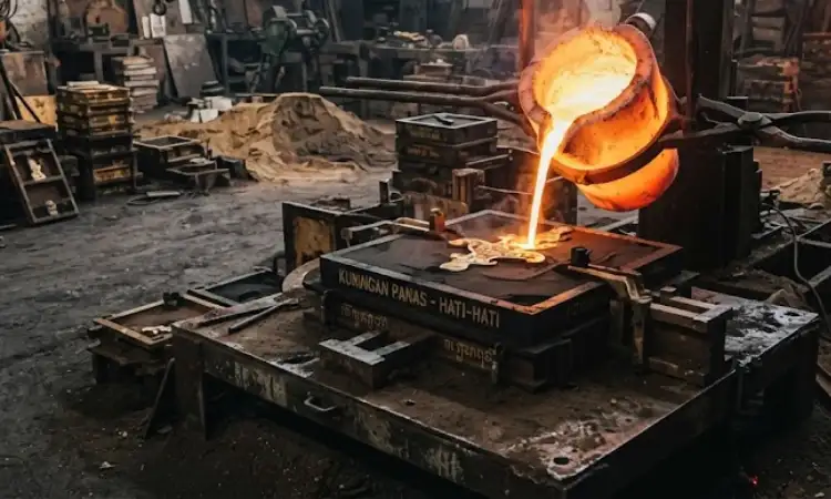 Teknik Pengecoran Logam Kuningan, Sumber: AI