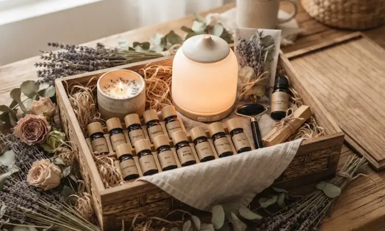 Set Aromaterapi dan Minyak Esensial, Sumber: AI