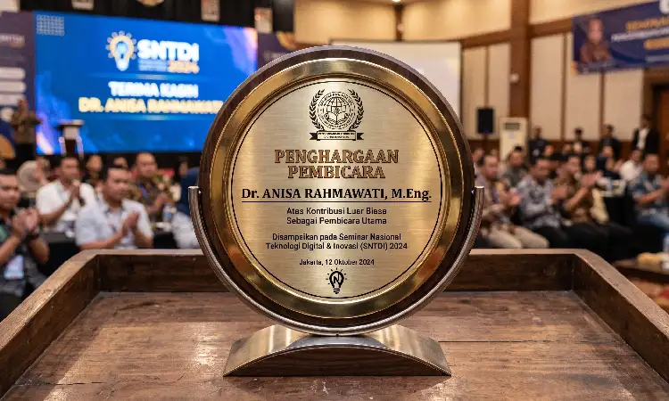 Contoh plakat penghargaan, Sumber: AI