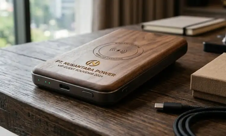 Powerbank bahan kayu, Sumber: AI